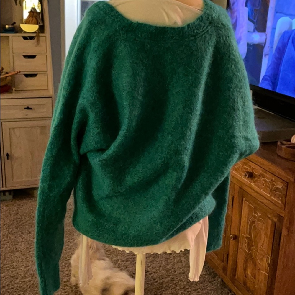 Turquoise button down sweater - Picture 4 of 5